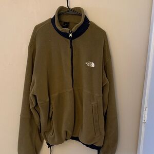 The North Face Olive and Black Fleece Jacket
